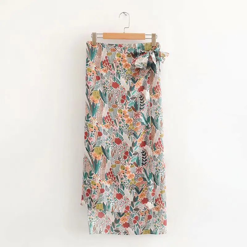 

Rn-a0120 New Style Coloured Drawing Figure National Style Irregular Skirt
