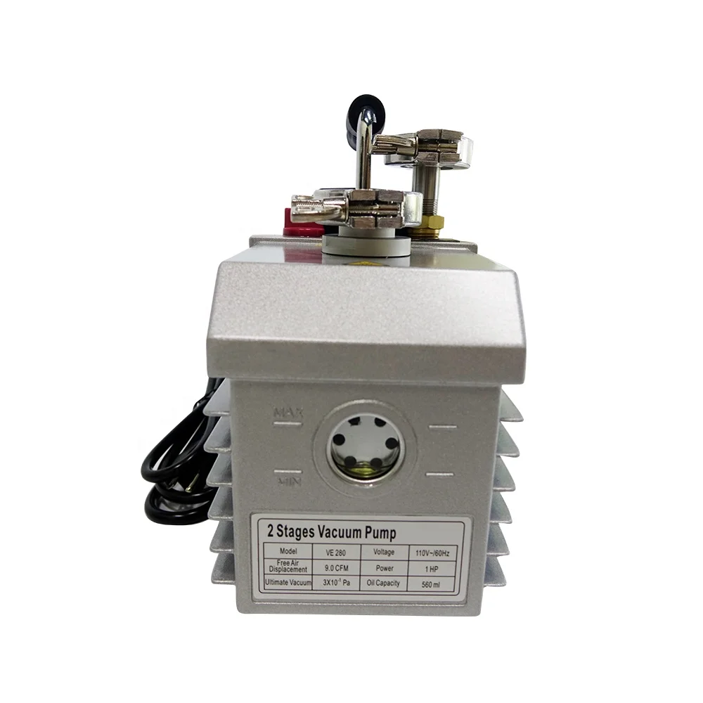 VE280 Mini 2 Dual Stage 1HP Oil Value Vacuum Pump 9CFM 0.5L