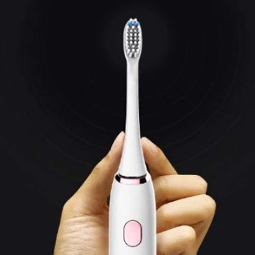 Hot Electric Toothbrush with 5 Optional Modes 2 Replacement Heads Rechargeable Toothbrushes 5 Optimal Brushing Modes