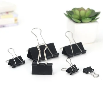 

Binder Clips Paper Clips 50PCS Ins Office Study Metal Books File Paper Organizer Clip Shop Stationary Long Tail Food Bag Clips