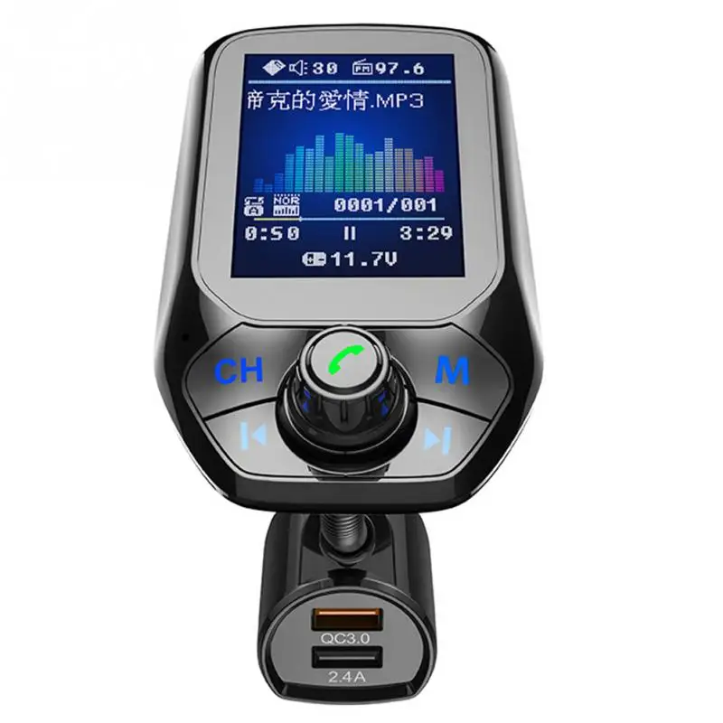 

1.8 Inch Screen LCD Display Bluetooth FM Transmitter Multifunctional Fast Charging MP3 Player Music Hands Free Car Kit
