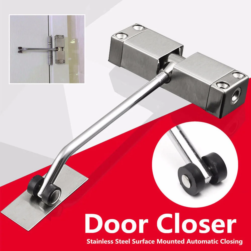 Automatic Mounted Stainless Steel Spring Adjustable Surface Self Door Closer Automatic Mounted Stainless Steel Spring Adjustable Surface Self Door Closer