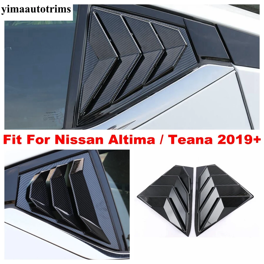 

Rear Window Side Vent Shutter Louver Scoop Protection Cover Trim For Nissan Altima / Teana 2019 - 2023 Carbon Fiber Accessories