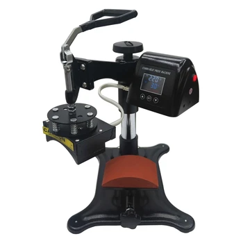 

Easy Chaning Mould Design Multifunctional LED Display Manual Hat Printing Single Station Cap Heat Press Machine With AutoCounter