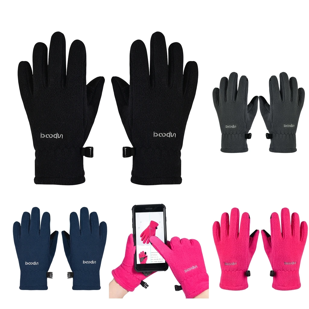 Kids Bicycle Gloves Full Finger Workout Glove Winter Warm Touch Screen Glove Men Women Kids Skiing Windstopper Gloves