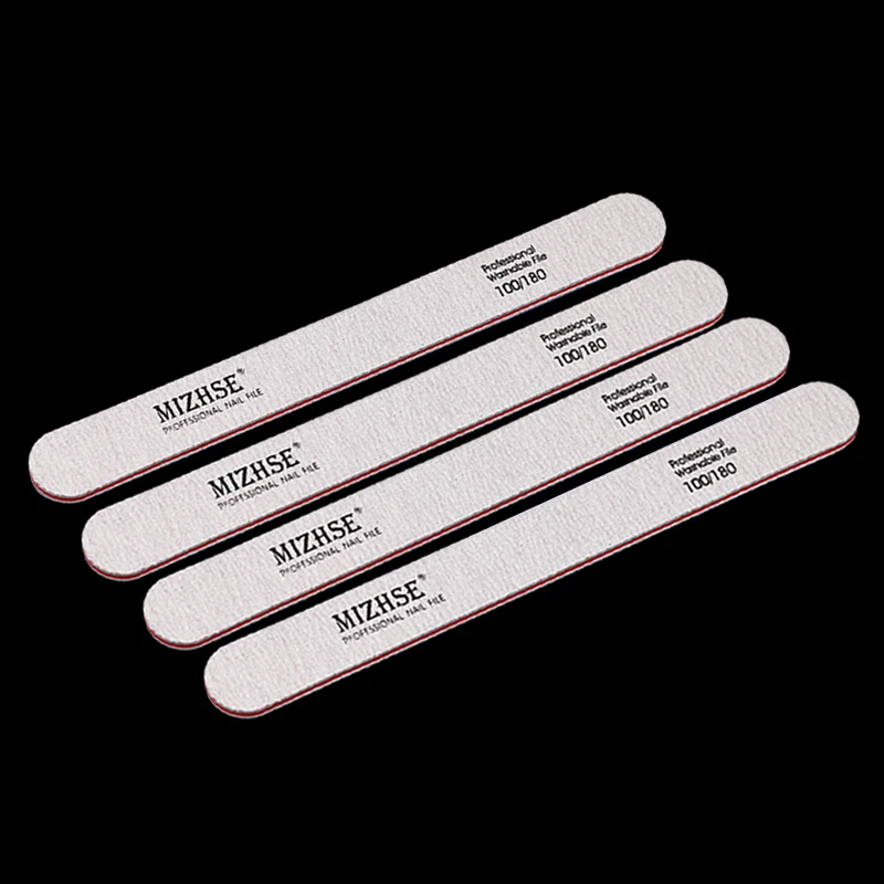 

MIZHSE Sandpaper Nail File For Gel Nails Double Side Sanding Buffer Block Grey Nail Files For UV Gel Polish Manicure Tool