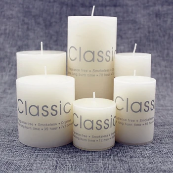 

Large candle European-style cylindrical wax scented birthday candle Smoke-free romantic dinner Proposal restaurant hotel