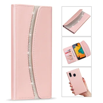 

Luxury Flip Wallet Leather Case for Samsung Galaxy A51 A71 A70 A40 A30 A20 A10 E Women Diamond Phone Bag Cover for Samsung A50