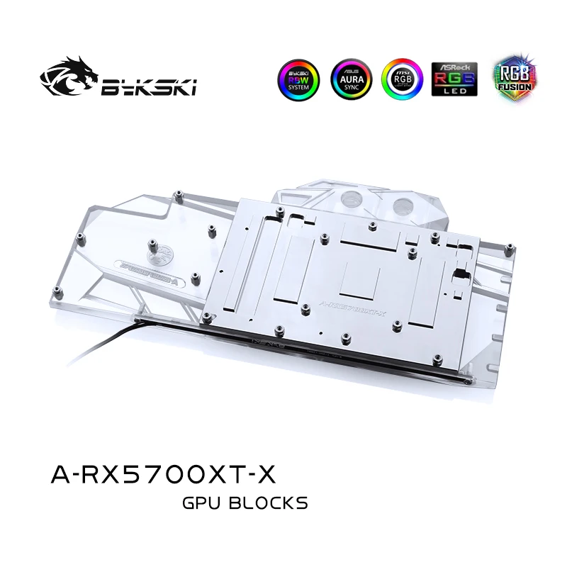 Bykski для/справочной версии RX 5700 XT / 5700XT GPU водный блок AMD карта/полное покрытие