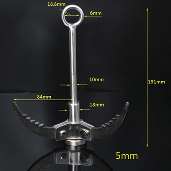

300kg Load-bearing Outdoor Climbing Grappling Hook 304 Spring Steel 3 Claws Foldable Designed 168*198mm
