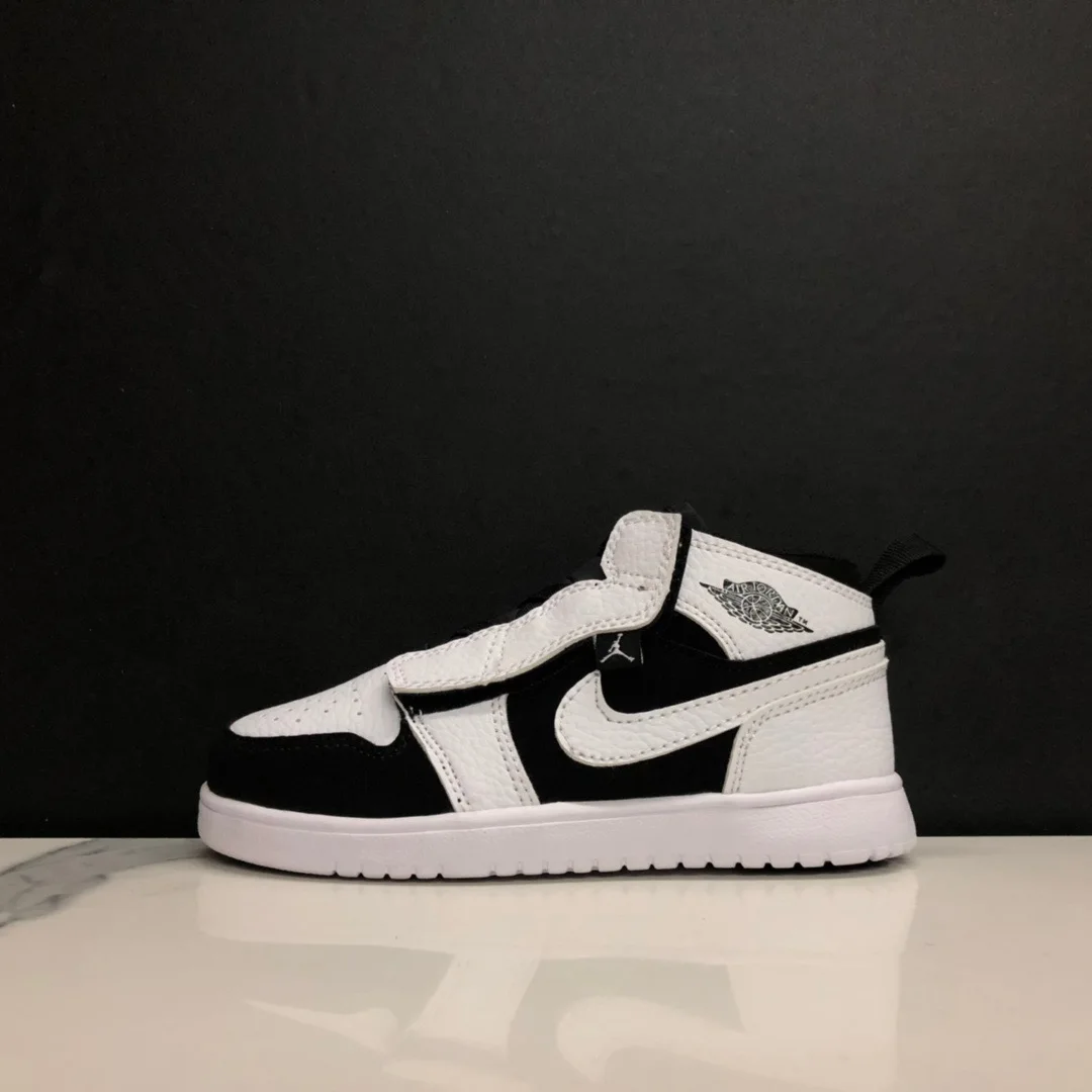 Nike Air Jordan 1 Mid Aj 1 Klittenband Kinderen Basketbal Schoenen Eur Size  22-36 - AliExpress
