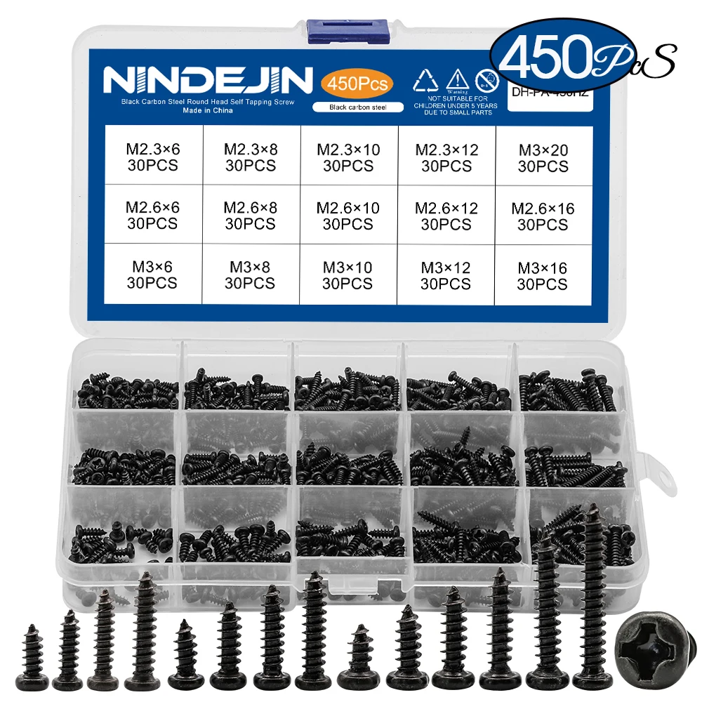 Big Sale Pan-Head Screw-Kit Computer-Screw Carbon-Steel Black M2.3 M2.6 M3 Round Plated Phillips w5KEReW3l