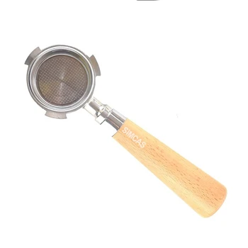

SIMCAS WDS03 Strainers for household purposes Ecocoffee 51mm Coffee Espresso Bottomless Wooden Handle Portafilter For Delonghi