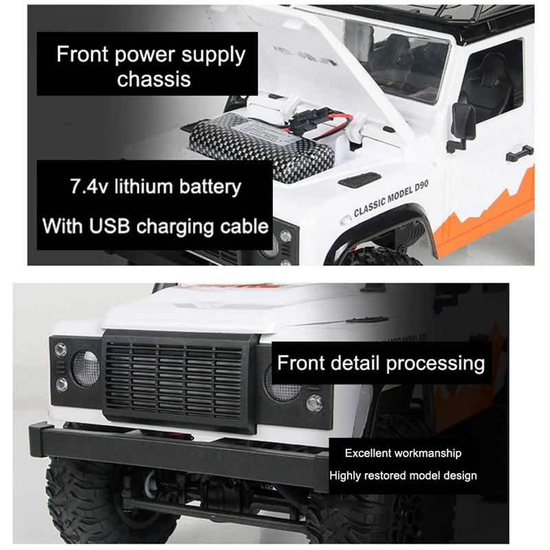 M 1/12 2.4G 4WD RTR Crawler RC Car For Land Rover 70 Anniversary Edition Vehicle Toy Model Outdoor Toys Kids VS MN90 MN91, Gr