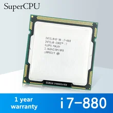 Procesador Intel Core i7-880 3,06 GHz Quad-Core CPU L3 8M 95W LGA 1156, ordenador de sobremesa que funciona 100%