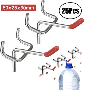 

Lvcky Single Pegboard Hooks Board Slat for Wall Retail Display Store Shelving Peg (25pcs, 50mm)