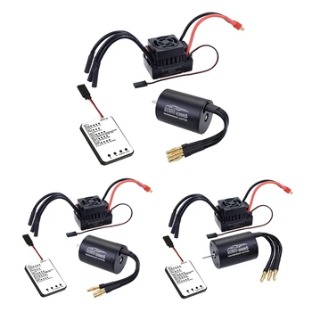 

Waterproof 3650 Brushless Motor With 60A ESC with Program Card Combo For 1/10 RC Car Truck Toy