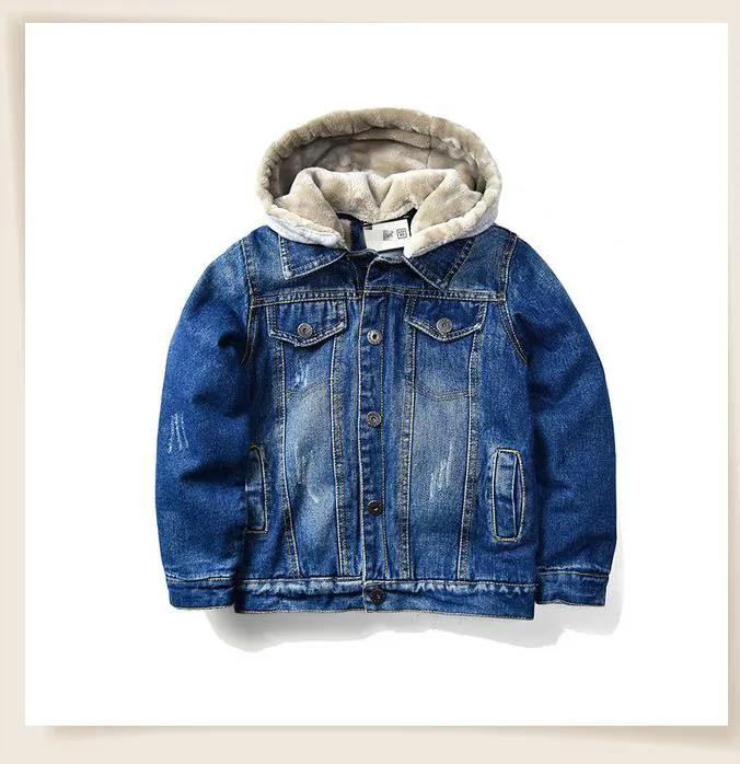 Boy's denim jacket with velvet 1