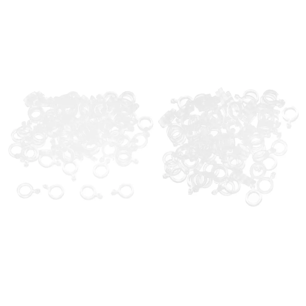 200pcs Baits Elastic Bands Pellet Rubber Rings Clear Baits Holder 5mm 7mm