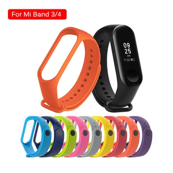 

Watch Band for Xiaomi Mi Band 4 3 Straps Silicone replacement Wrist Smart Bracelet New Watch Strap For Miband 4 3
