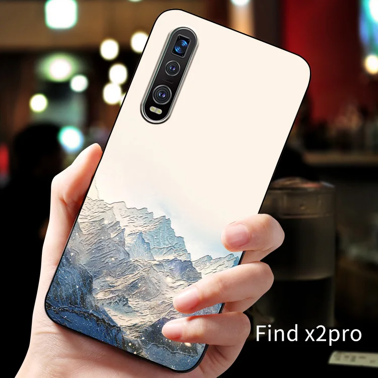 Рельефный винтажный Чехол oppo findx2 в Восточном китайском и японском стиле чехол