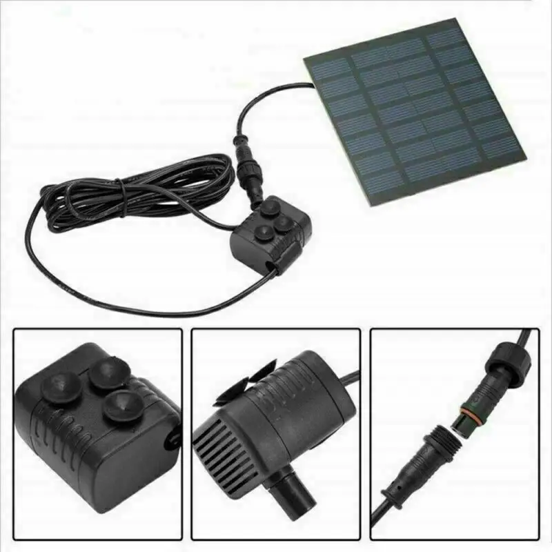 180L/H Solar Panel Powered Water Feature Pump Garden Pool Pond Fountain Aquarium