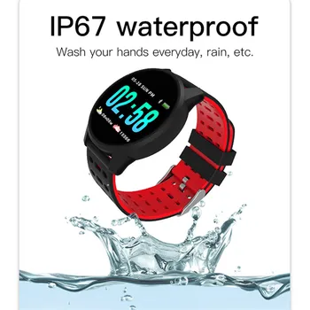 

696 KY108Fitness Tracker Smart Bracelet Blood Pressure Measurement Watch Waterproof IP67 Heart Rate Monitor Bracelet Women Men