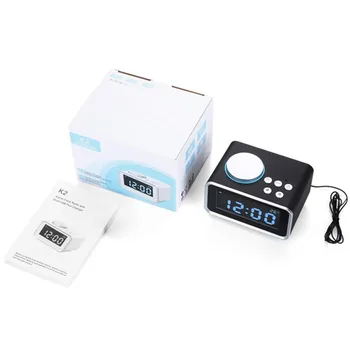 

Digital Alarm Clock Radio, Small with 3.2 inch Backlit LCD Display/Snooze/Dimmer/Battery Backup/Temperature/Dual USB Charging fo