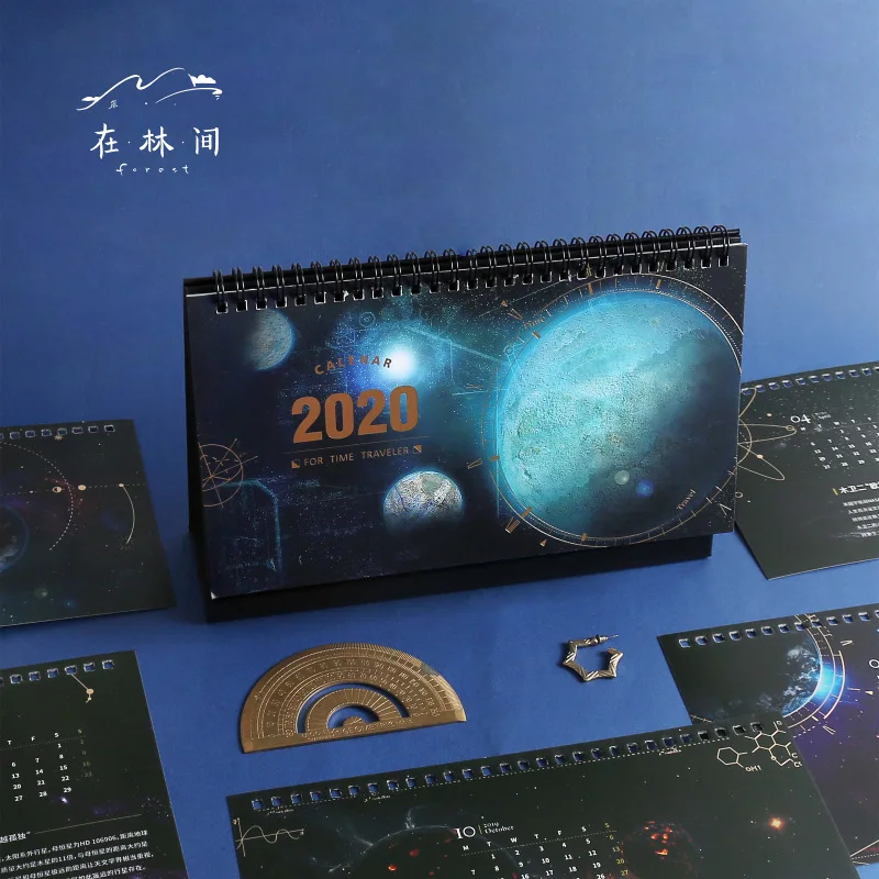 Планировщик 2020 горячее тиснение календарь планеты креативный настольное