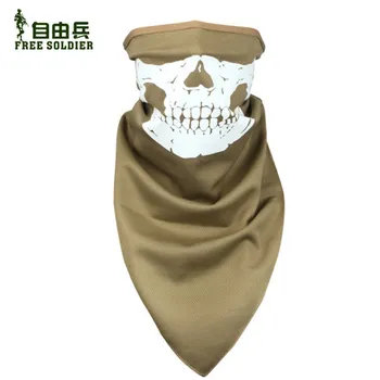 

Autumn Winter Outdoor Sports Cold Proof Headscarf Skull Pattern Tactical Reflective Face Towels Mountaineering Neck Cover Mask