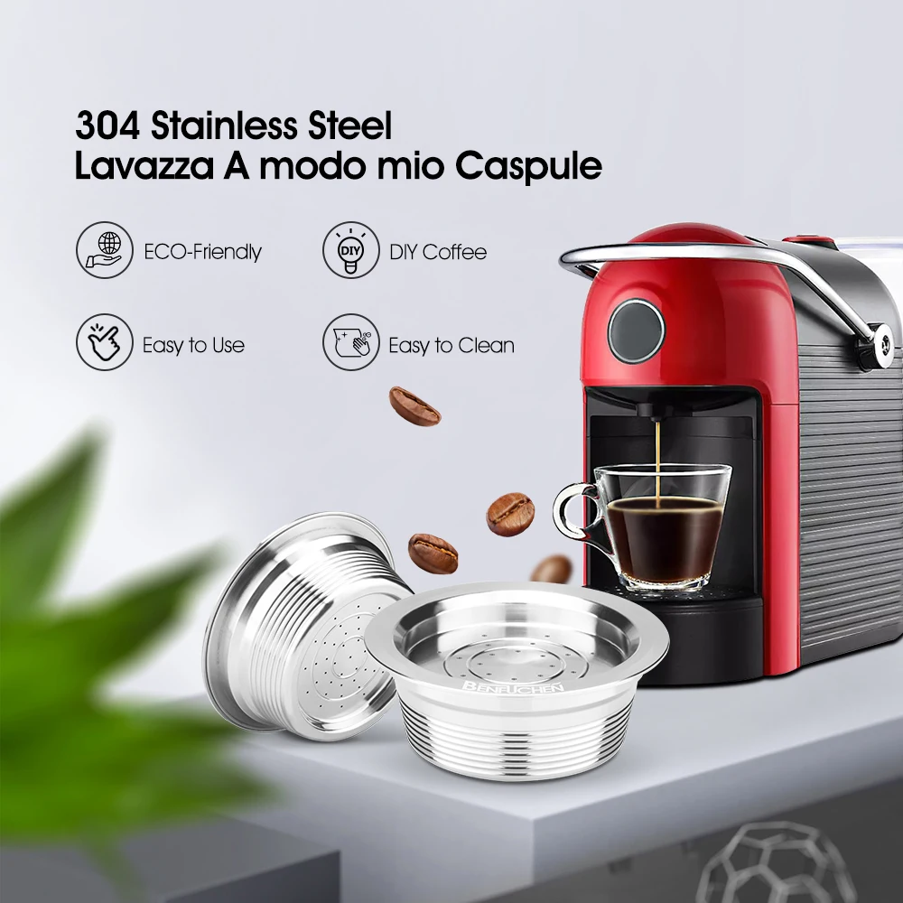 

Stainless Steel Coffee Capsule Lavazza Mio Reusable Coffee Filter for Lavazza A Modo Mio Jolie & ESPRIA Cafeteira Dripper