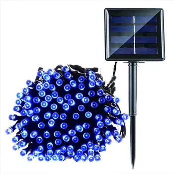 

12M 100 LED Solar Power Fairy String Lights Christmas Party Decor Garden Outdoor Lamp Blue