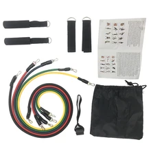 

11Pc Hot Resistance Belt Set Yoga Pilates Latex Home Gym Exercise Tube Workout Band Rubber Band For Fitness Ballet Hammock Swing