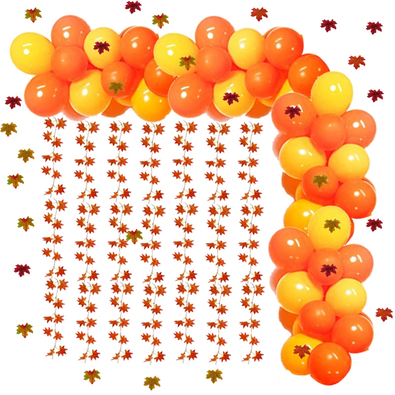

Fall Wedding Decoration Yellow/Orange Balloons Arch Kit For Autumn Party Decoration Fall Leaves Birthday Party Decorations Kids