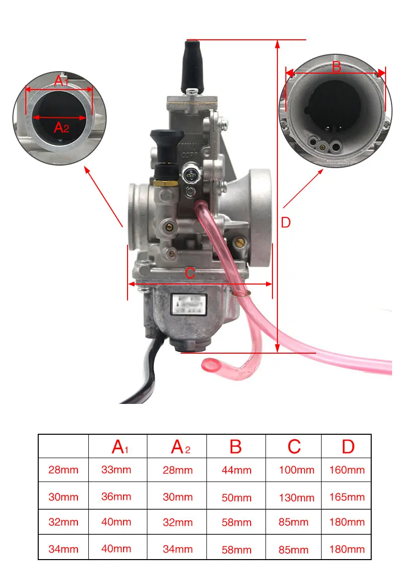 tm34 tm38 mikuni motocicleta carburador vergaser carb