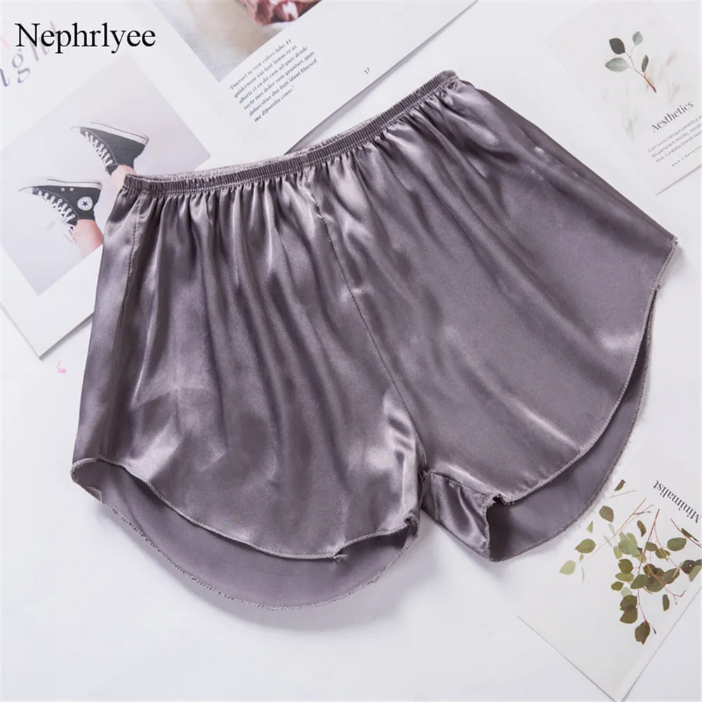 Elegance Satin Safety Short Pants Women Solid Underwear Short Tights Soft Seamless Female Safe Shorts Sexy Lingerie SHT068