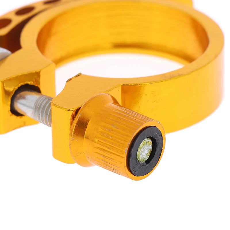 Black Bike Bicycle Seatpost Clamp 25.4-34.9mm Aluminum Quick Release Seat Post Bicycle Accessories