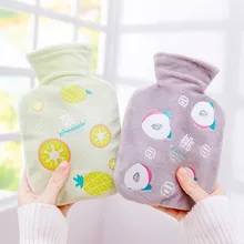 Милый Наполняемый водой бархатный грелка для грелок портативный ручной подогреватель заполненный взрывозащищенные портативные сумки для горячей воды