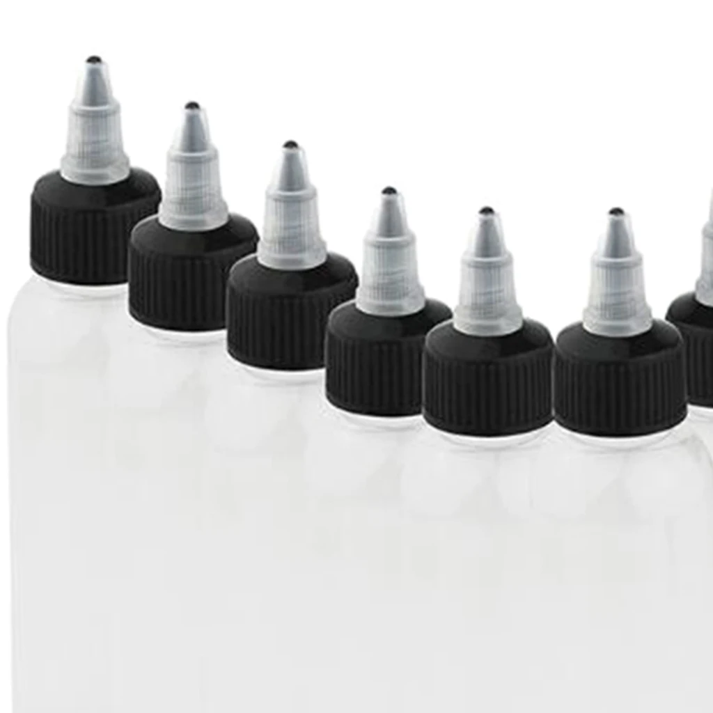 5-10pcs 30/50/60/120/250ml Recyclable Clear Tattoo Airbrush Ink Pigment Bottles Empty Bottle Container For Tattoo Ink Color 6