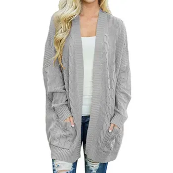 

Long Cardigan Women 2019 Autumn Knitted Cardigans Ladies Thick Warm Sweater Winter Long Sweater Female Oversize Cardigan Sweater
