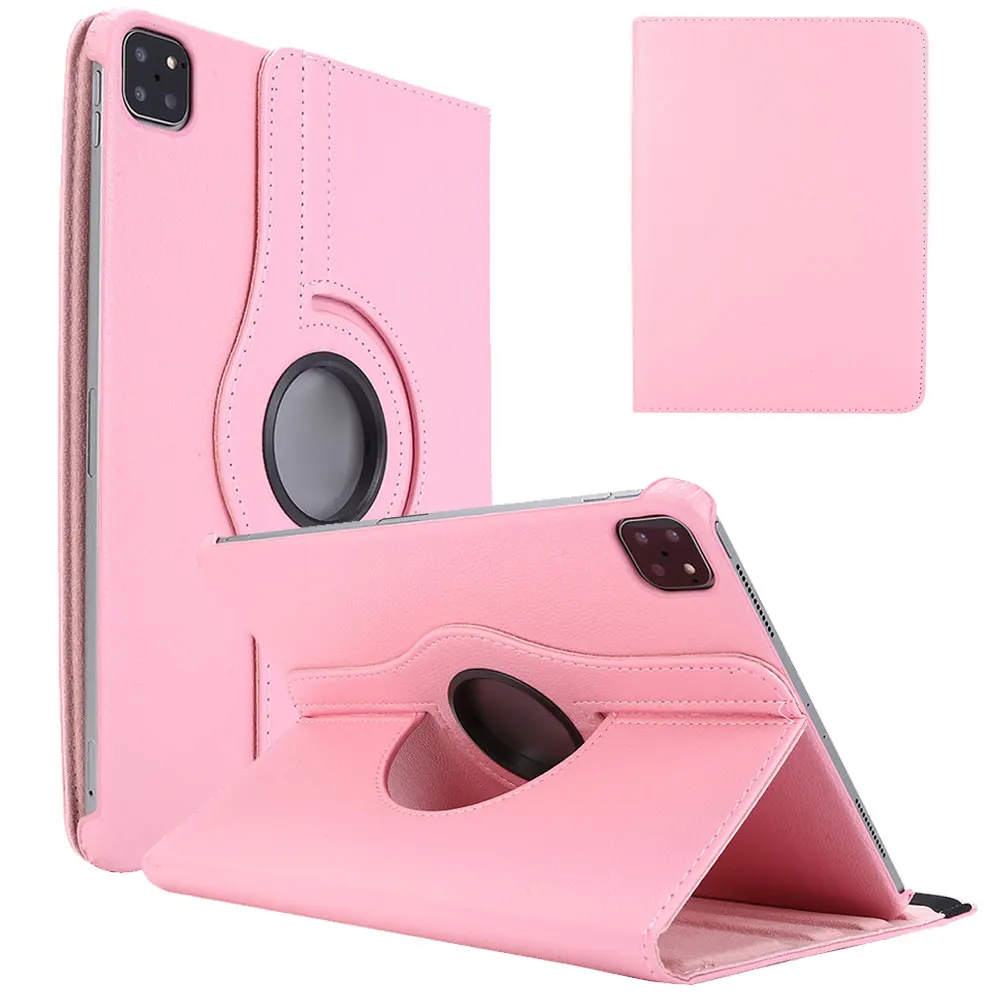 

For iPad Pro 12.9 inch 2020 A2229 A2069 A2232 A2233 Case 360 Degrees Rotating Flip Stand Cover Ultra Slim Shockproof Tablet Case