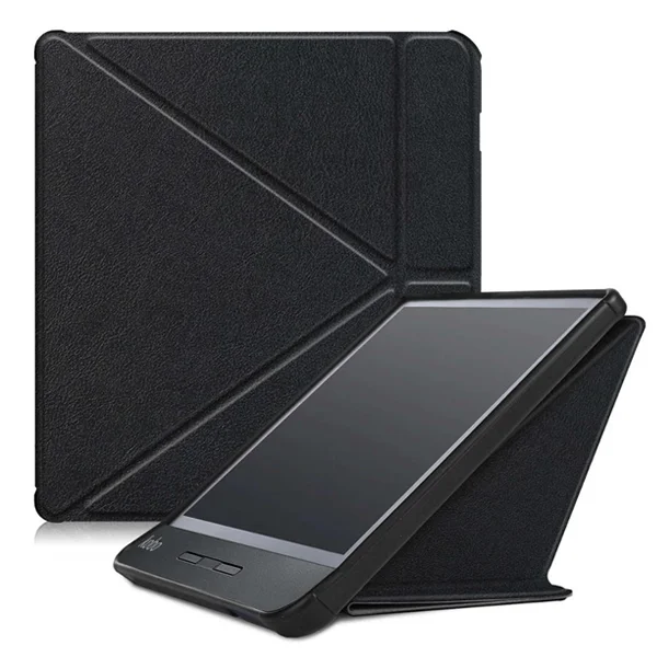 black Чехол funda для Kobo Libra H2O 7 дюймов Мульти Складная подставка из искусственной кожи чехол для Kobo libra H2o sleepcover - Цвет: black
