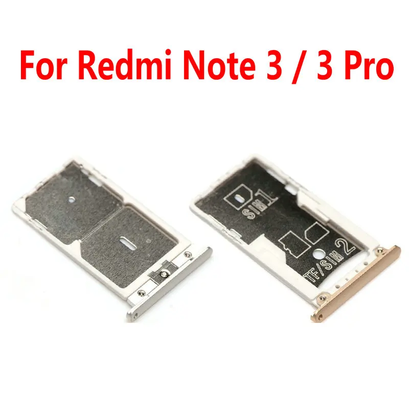 For Xiaomi Redmi Note 3 / Pro SIM &amp TF Card Tray Adapters Socket Slot Holder Replacement Parts | Мобильные телефоны и
