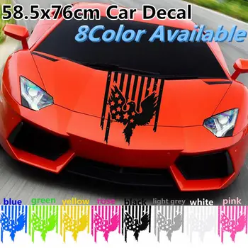 

58.5x76cm Car-styling Sticker Eagle Graphic Engine Bonnet Decal Sticker DIY Decor Universal