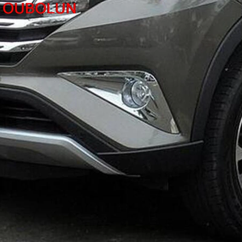 

OUBOLUN For Toyota Rush 2018 2019 2020 Front Foglight Fog Light Lamp Cover Trim Car Protect Exterior Accessories ABS Chrome