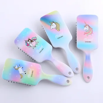 

Plastic Cartoon Creative Unicorn Printed Animal Fashion Professional Anti Static Comb Anti-knot Styling Tools Appliances Combs