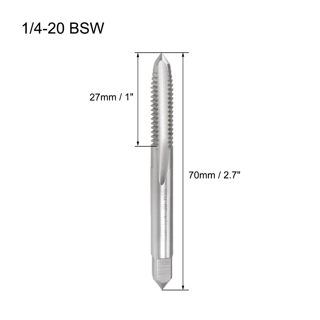 Uxcell Imperial машинный кран BSW шаг резьбы 3-4 прямые флейты H2 высокоскоростной стальной винт резьбовые краны сверла для резки