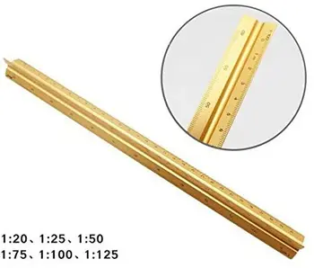 

Triangular Scale Rule 30cm 6 Scales Aluminium Plastic ruler Architect Scale For Students, Draftsman, Architects And Engineers