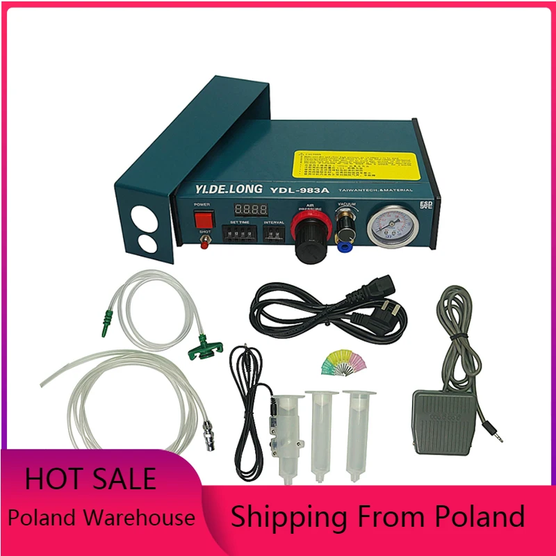 

Semi-Auto Glue Dispenser PCB Solder Paste Liquid Controller Dropper Fluid Glue Splitter Tools Machine YDL 983A