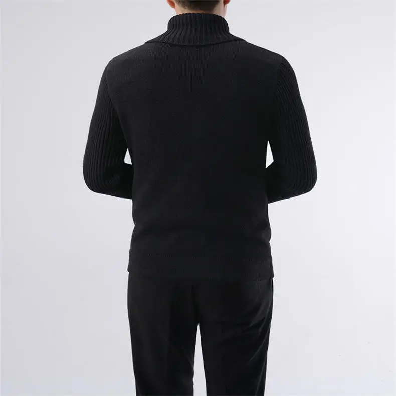 2019 Autumn New Wool Men Sweater Cardigans Winter Business Male Sweater Jacket Coat Men Shawl-Collar Raglan Sleeves Brand MuLS 06